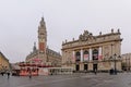 Chambre de commerce and opera building on theatre square in Lille Royalty Free Stock Photo