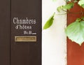 Chambres d`hÃÂ´tes sign Royalty Free Stock Photo