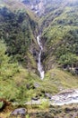 Chame waterfall at annapurna circuit Royalty Free Stock Photo