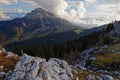 Chamechaude summit from Charmant-Som pastures Royalty Free Stock Photo