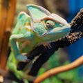 Chameleon on branch Royalty Free Stock Photo