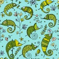 Chameleon collection, seamless pattern for your design