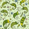 Chameleon collection, seamless pattern for your design