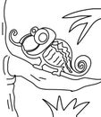 Chameleon coloring page