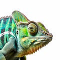 Chameleon Isolated White. Generative AI Royalty Free Stock Photo