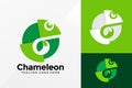 Chameleon Leaf Logo Design, Brand Identity Logos Designs Vector Illustration Template Royalty Free Stock Photo