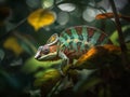 Chameleon\'s Dance: A Symphony of Colors in the Rainforest