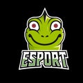 Chameleon sport or esport gaming mascot logo template, for your team