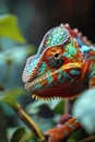 chameleon on a tree branch. Selective focus. Royalty Free Stock Photo