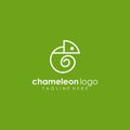 Chameleon vector illustration graphic line art style modern