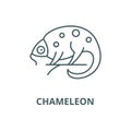 Chameleon vector line icon, linear concept, outline sign, symbol