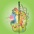 Chameleon on violin