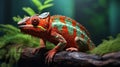 Chameleon Wallpaper In Photorealistic Style - 32k Uhd Royalty Free Stock Photo