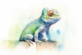 Chameleon Watercolor