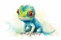 Chameleon Watercolor