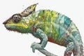 Chameleons have a unique physical structure that enables them to change color. Royalty Free Stock Photo