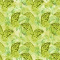 Chameleons. Watercolor background image. Seamless pattern. Use printed materials, signs, items, websites, maps, posters, postcards