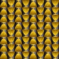 Chamfered pyramidal pattern - Black and Gold seamless background