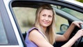 Chaming female driver at the wheel Royalty Free Stock Photo