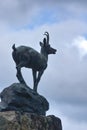 Chamois statue, symbol of town town Karlovy Vary