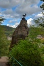 Chamois statue, symbol of town town Karlovy Vary