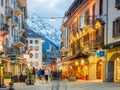 Chamoix Mont Blanc town in France Royalty Free Stock Photo