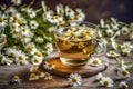 Chamomile Flowers and Tea - Soothing Herbal Infusion - Generative AI