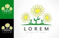 Chamomile logo vector