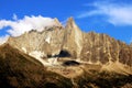 Chamonix, the Aiguilles des Drus and the Aiguille Verte, in the Montblanc massif during summer