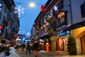 Chamonix Mont Blanc Main street, France.