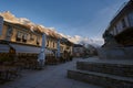 Chamonix-Mont-Blanc town at sunset, France Royalty Free Stock Photo