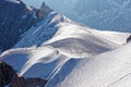 Chamonix, South-east France, Auvergne-RhÃ´ne-Alpes. Climbers Heading For Mont Blanc. Descending From Aiguille Du Midi Cable Car St