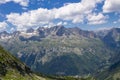 Chamonix valley landscape, french Alps Royalty Free Stock Photo