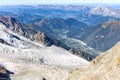 Chamonix valley mountains glacier beautiful view Royalty Free Stock Photo