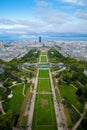 The Champ de Mars from Effeil tower Royalty Free Stock Photo