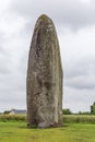 Champ Dolent Menhir. Prehistoric monument at Dol de Bretagne in Brittany. France. Royalty Free Stock Photo