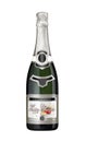 Champagne bottle with Christmas label