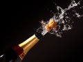 Champagne bottle eruption Royalty Free Stock Photo