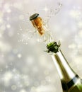 Champagne Bottle Explosion Royalty Free Stock Photo