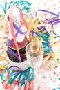 Champagne bottle and flutes Royalty Free Stock Photo