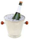 Champagne Bottle In An Ice Bucket