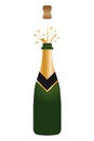 Champagne bottle isolated