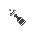 Champagne bottle pop vector icon Royalty Free Stock Photo