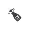 Champagne bottle popping vector icon Royalty Free Stock Photo