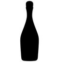 Champagne bottle sealed with a cork cork. Isolated realistic silhouette Royalty Free Stock Photo