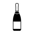 Champagne bottle silhouette icon