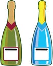 Champagne bottles vector