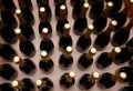 Champagne bottles in wine cellar Royalty Free Stock Photo