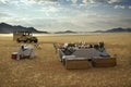Champagne breakfast - Namib Desert - Namibia