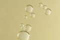 Champagne bubbles over a color gradient background Royalty Free Stock Photo